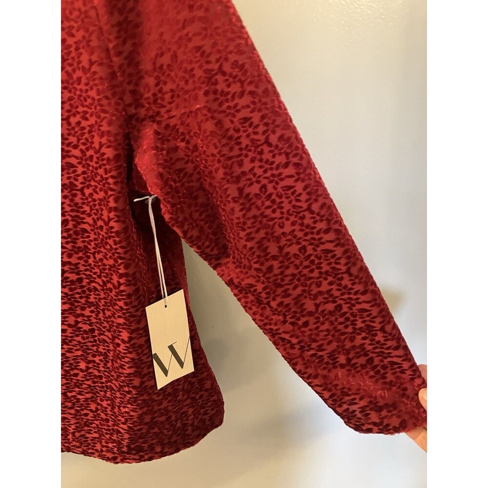 Worthington Womens Luxury Red Blouse Size Large NWT - Picture 5 of 7